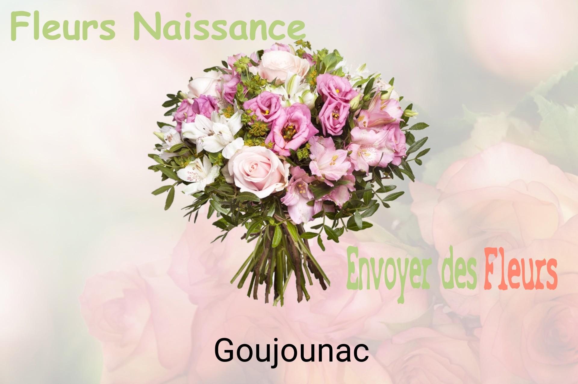 Bouquet de fleurs de naissance livré à Goujounac